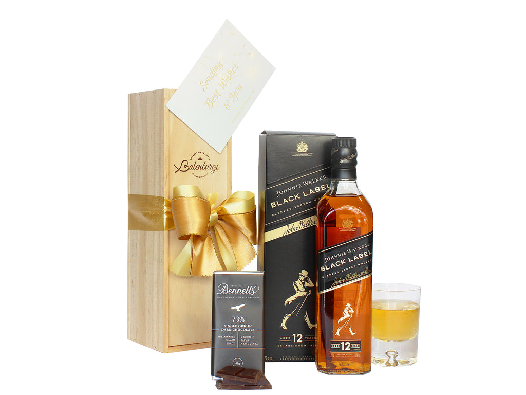 Black Label Whisky Gift Box NZ | Batenburgs Gift Hampers